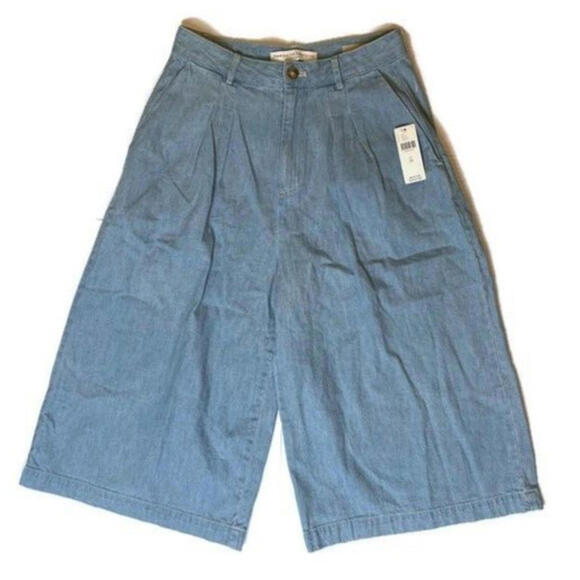 Pilcro and the Letterpress Denim - Pilcro and the Letterpress Mina Wide Leg Culottes Denim Shorts Size 26 NWT $98